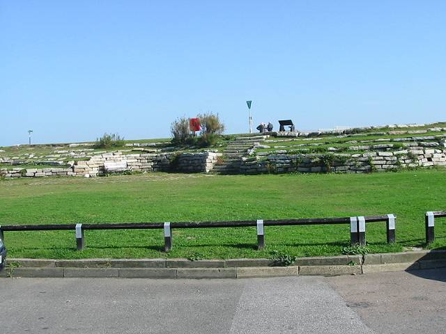 Sandown Castle remains