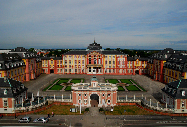 Schloss Bruchsal aerial view