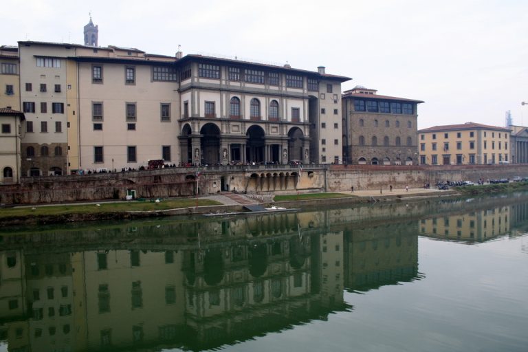 The Uffizi from the other side of the Arno river